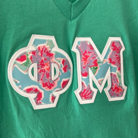 American Apparel Phi Mu letter t-shirt, v-neck - Picture 5 of 5